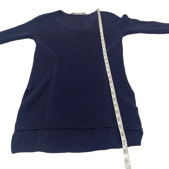 Athleta Highline V-Neck Navy Blue Tunic Sweater Size XS‎ - Picture 7 of 7